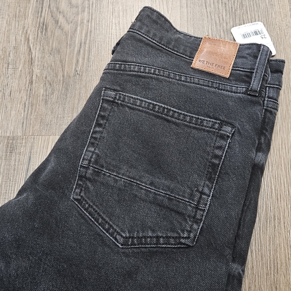 Free People We the Free Cuffed Slim Boyfriend Jean, Faded Black, 25 - Picture 10 of 12